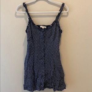 LA Hearts Button-Front Ruffle Strap Floral Dress